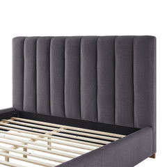 Upholstered Wingback Bed