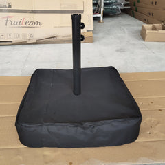 15 x 9 ft Double-Sided Outdoor Market Umbrella with Lights and Base – Blue