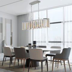 Modern Oval Crystal Ceiling Chandelier