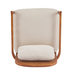 Elliston Rattan Backrest Solid Wood Accent Chair with Cushions - Set of 2