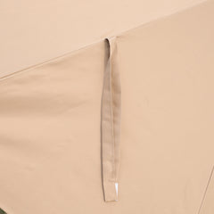 15x9ft Large Double-Sided Rectangular Outdoor Patio Market Umbrella - Taupe