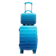 14'/20' 2-Pcs PC Spinner Wheel Luggage Set with Gradient Color and Lock