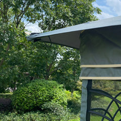 13x10 Outdoor Patio Gazebo Canopy Tent with Ventilated Double Roof and Mosquito Net
