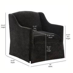 Luisa - Skirted Swivel Accent Chair