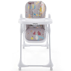 3-In-1 Convertible Highchair with Adjustable Height and 5-Point Safety Belt and Lockable Wheels