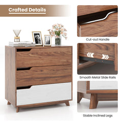 Rustic Farmhouse Wooden Storage Dresser for Bedroom Living Room-Brown