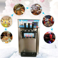 3-Flavor 9L Commercial 1200W Countertop Soft Serve Machine (SAK51986)