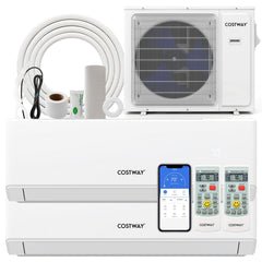 30000 BTU 2 Zone 23 SEER2 Mini Split Air Conditioner Wifi Enabled with Heat Pump