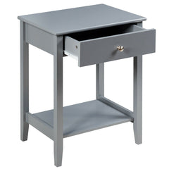 Wooden Nightstand End Table Storage Display