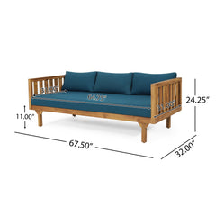 Claremont Patio Furniture Sets: 3-Seater Daybed + Acacia Wood Table