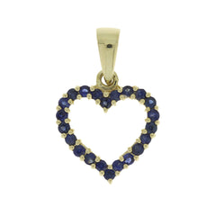.37ct Sapphire Heart Love Pendant 10KT Yellow Gold