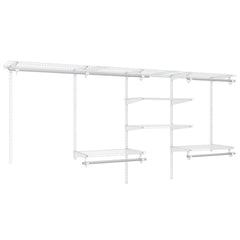 4-8 Feet Closet Organizers and Storage System with Hanging Rod for Laundry Bedroom