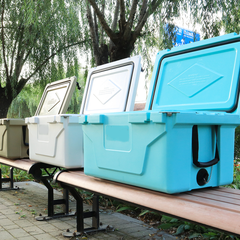 Blue 65QT Outdoor Cooler Ice Chest