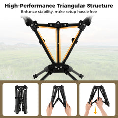 Portable Camping Chair with Compact Carrying Bag-Coffee