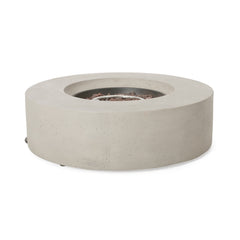 Modern Outdoor 50,000 BTU Round MgO Concrete Propane Fire Pit