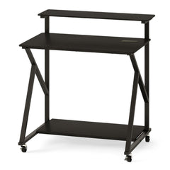 32 Inch Rolling Computer Desk for Small Spaces with Power Outlets