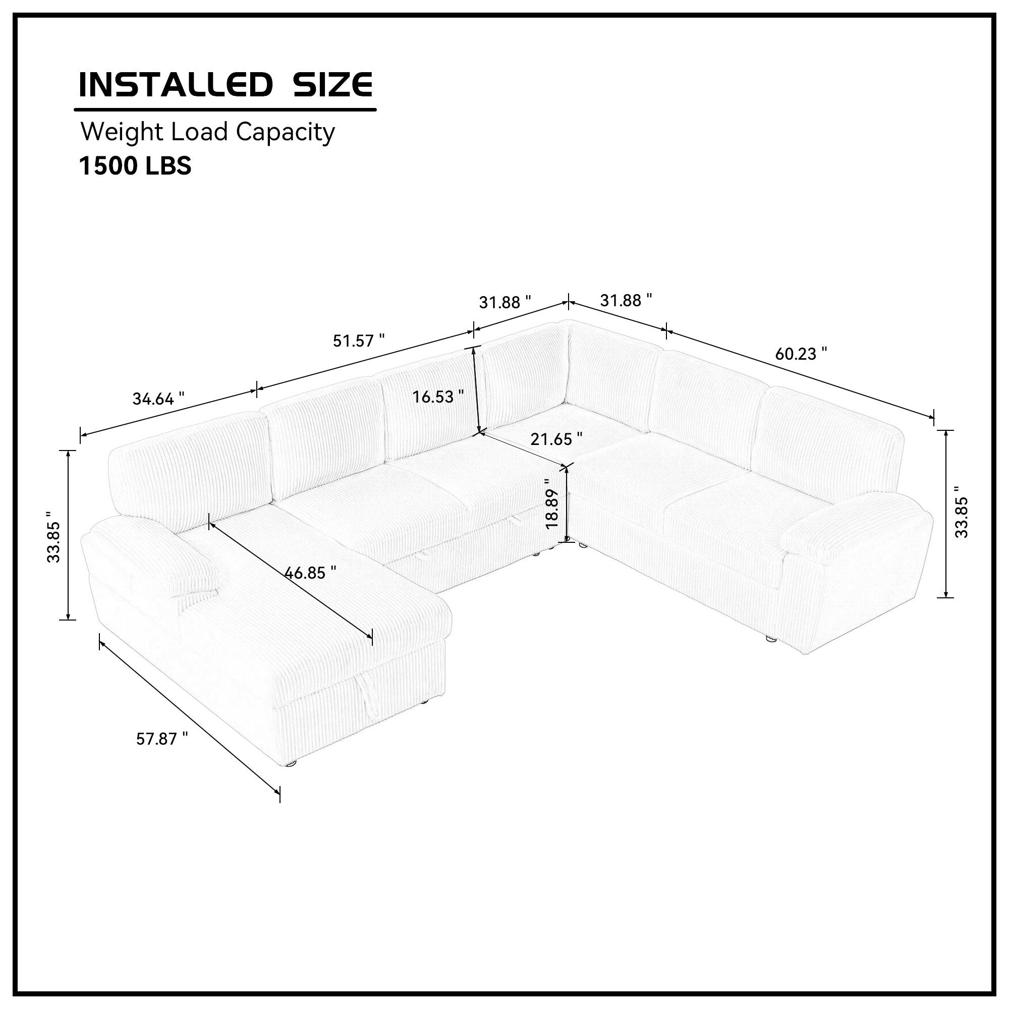 oversized modular sofa with storage