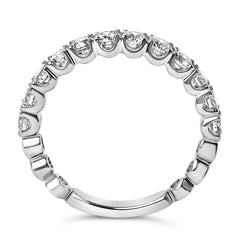 14K White Gold 1.00 Cttw Round Diamond Prong Set Wedding Band