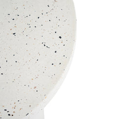 Outdoor 24' H MGO Terrazzo Side Table, White