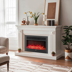 33/36-Inch Electric Fireplace Insert 750W/1500W Recessed Fireplace Heater