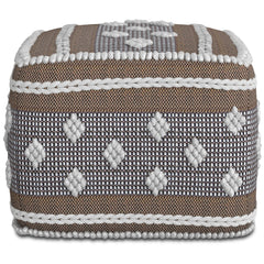 Mapleton Outdoor/Indoor Pouf in Recycled PET Woven Polyester