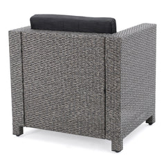 Outdoor Club Chair Set of 4 with Water Resistant Cushions
