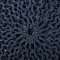 Bordeaux Knitted Cotton Round Pouf Ottoman Floor Cushion