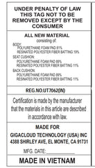 111" Upholstered 3-Seater Sofa with Curved Design and Two Printed Pillows