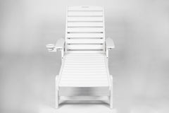 Lounge Chair Outdoor with Wood Texture, HDPE, Adjustable Backrest