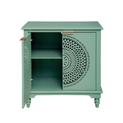 Modern Hollow-Carved 2-Door Accent Cabinet Sideboard Buffet