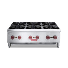 Heavy-Duty 36-Inch Commercial 150K BTU 6-Burner Stainless Steel Countertop Natural Gas And Propane Range (SAK92640)