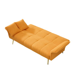 70-Inch Teddy Fleece Sofabed with Adjustable Arms and Backrest