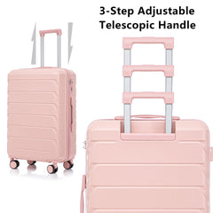 Set 3PCs 20'/24'/28' ABS Spinner Wheel Luggage - Pink