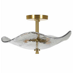 Glass Semi Flush Mount Ceiling Light