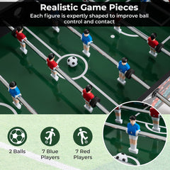 37 Inch Mini Foosball Table 2-in-1 Game Table with Detachable Legs for Tabletop-Black