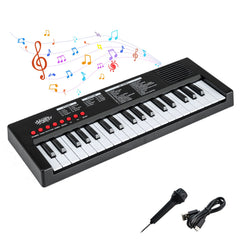 37 Keys Kids Piano Keyboard with 8 Rhythms and Microphone
