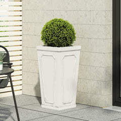 16" x 30.5" Outdoor MGO Planter with Antique White Finish