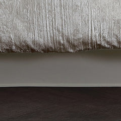 Turin 7 Piece White Crinkle Velvet Queen Comforter Ensemble