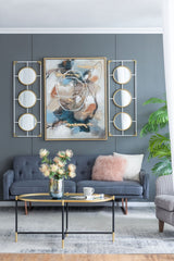 3 Mirror Piece Wall Mirror in Rectangular Frame