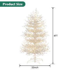 4FT Pre-Lit Aspen Fir Artificial Christmas Tree 230 Warm White LED Lights