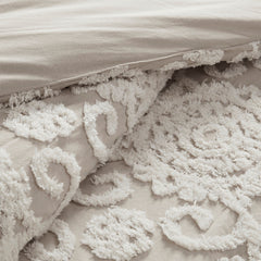 Cotton Comforter Mini Set Taupe King