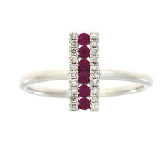 .30ct Ruby Diamond Ring 14KT White Gold