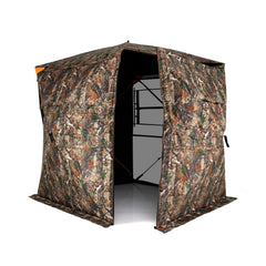 3-4 Person Hunting Blind 270° See-Through Pop-up Ground Blind with Full-Open Swing Door