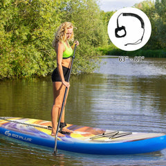 Inflatable Stand Up Paddle Board with Backpack and Aluminum Paddle Pump-L