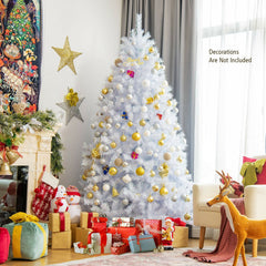 8 Feet Artificial Christmas Tree with 1636 Iridescent Branch Tips
