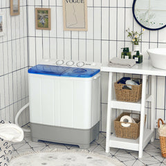 2-in-1 Portable 22lbs Capacity Washing Machine with Timer Control