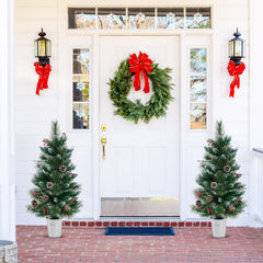 3 FT Battery-Operated Tabletop Holiday Decoration with 81 PVC and Pine Needles