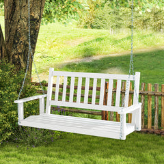 3-Person Wooden Outdoor Porch Swing with 800 lbs Weight Capacity