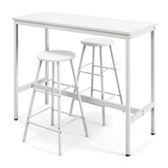 3 Piece Pub Table and Stools Kitchen Dining Set