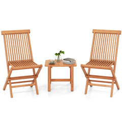 3 Pieces Folding Patio Bistro Set